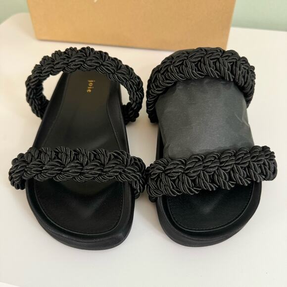 Joie Constance Women’s Black Corded Braided Slip In Summer Sandal Size 5.5 NIB - Picture 5 of 11